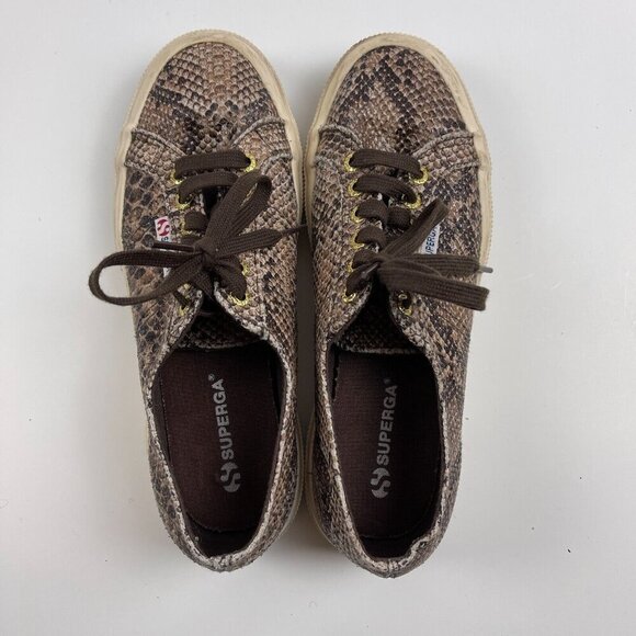 Superga 2750 Synth Snake Shoes Women’s Size 9 EU 40 Casual Sneakers - Picture 8 of 10